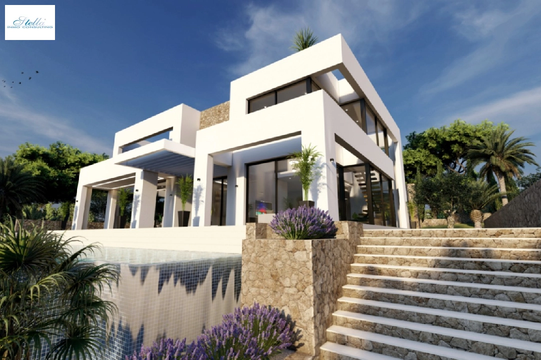 Villa in Benissa(La Fustera) te koop, woonoppervlakte 615 m², Bouwjaar 2023, Airconditioning, grondstuk 1347 m², 4 slapkamer, 3 badkamer, Zwembad, ref.: BI-BE.H-902-1