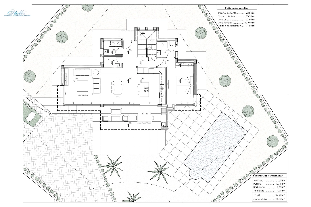 Villa in Benissa(La Fustera) te koop, woonoppervlakte 284 m², Airconditioning, grondstuk 725 m², 3 slapkamer, 3 badkamer, Zwembad, ref.: BI-BE.H-903-6