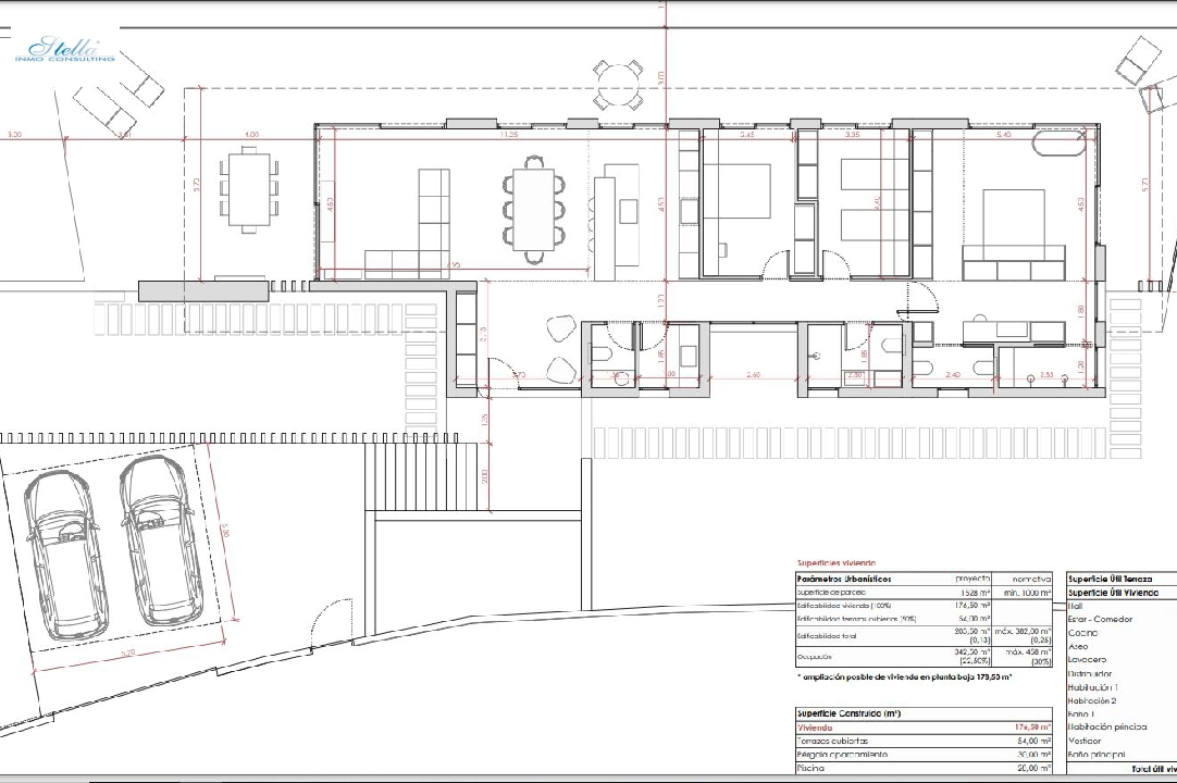 Villa in Denia te koop, woonoppervlakte 176 m², Bouwjaar 2023, Airconditioning, grondstuk 1514 m², 3 slapkamer, 3 badkamer, Zwembad, ref.: BI-DE.H-008-27