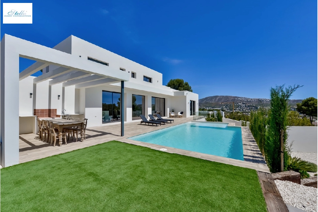 Villa in Moraira(La Sabatera) te koop, woonoppervlakte 259 m², Airconditioning, grondstuk 811 m², 4 slapkamer, 3 badkamer, Zwembad, ref.: CA-H-1766-AMBI-1