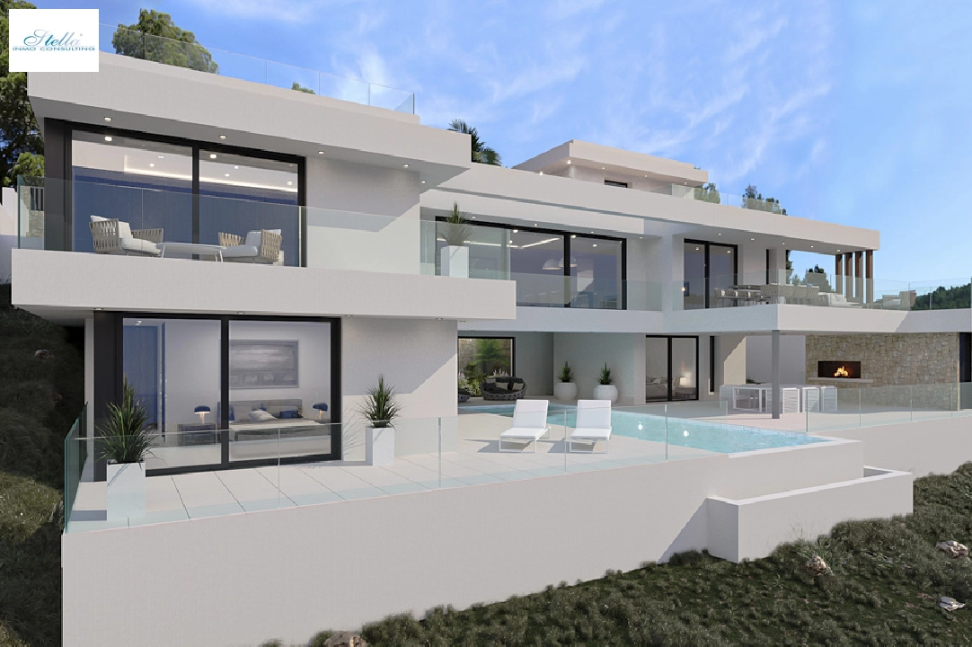 Villa in Calpe(Partida Empedrola) te koop, woonoppervlakte 453 m², Airconditioning, grondstuk 1013 m², 4 slapkamer, 5 badkamer, ref.: BP-4308CAL-1