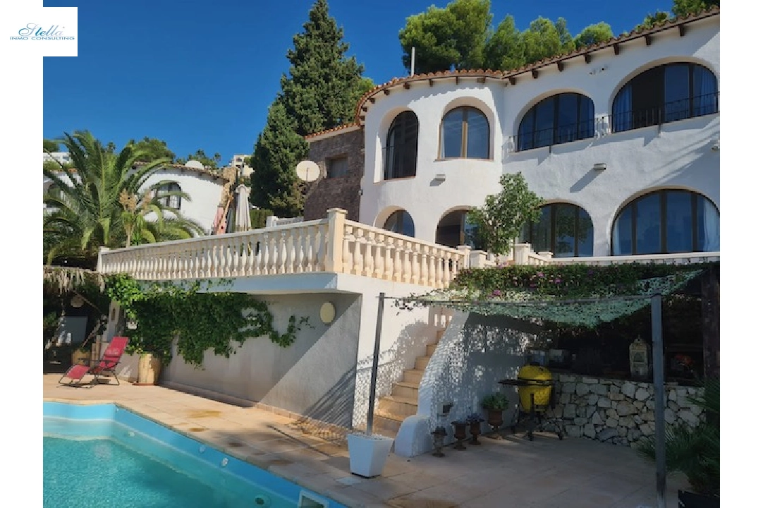 Villa in Benissa(Montemar) te koop, woonoppervlakte 165 m², Airconditioning, grondstuk 980 m², 3 slapkamer, 3 badkamer, Zwembad, ref.: CA-H-1776-AMB-1