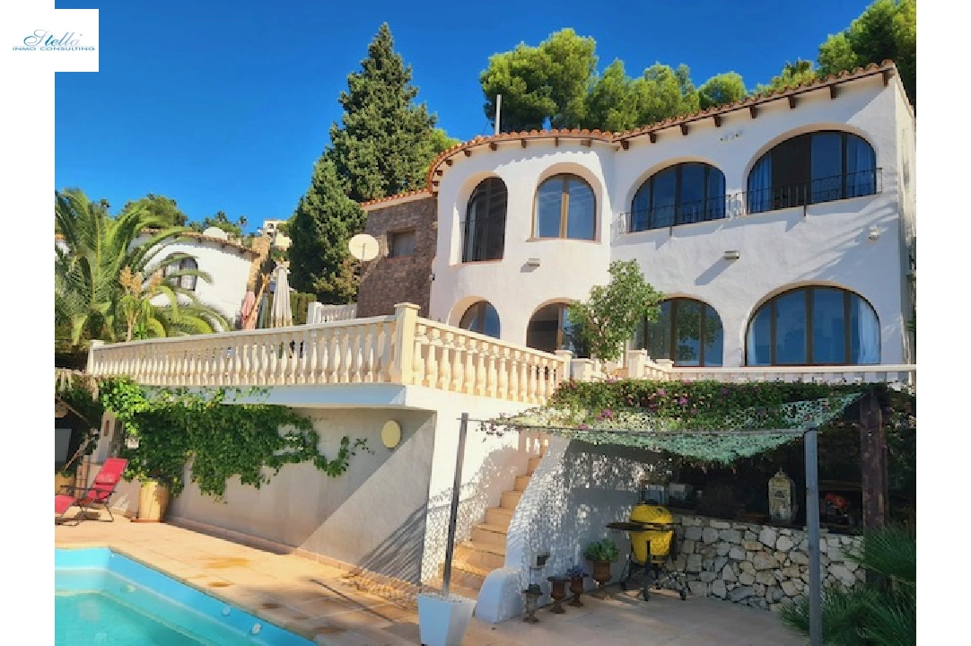 Villa in Benissa(Montemar) te koop, woonoppervlakte 165 m², Airconditioning, grondstuk 980 m², 3 slapkamer, 3 badkamer, Zwembad, ref.: CA-H-1776-AMB-30