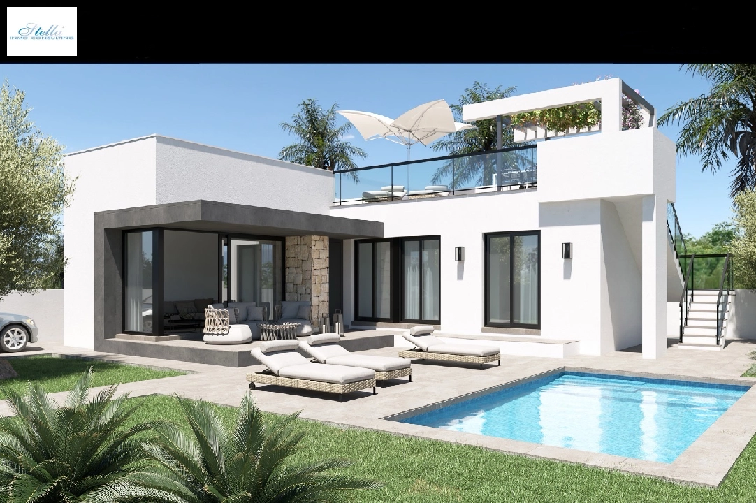 Villa in Els Poblets te koop, woonoppervlakte 84 m², Bouwjaar 2025, Airconditioning, grondstuk 382 m², 3 slapkamer, 2 badkamer, ref.: VPD-Villas-1A-1