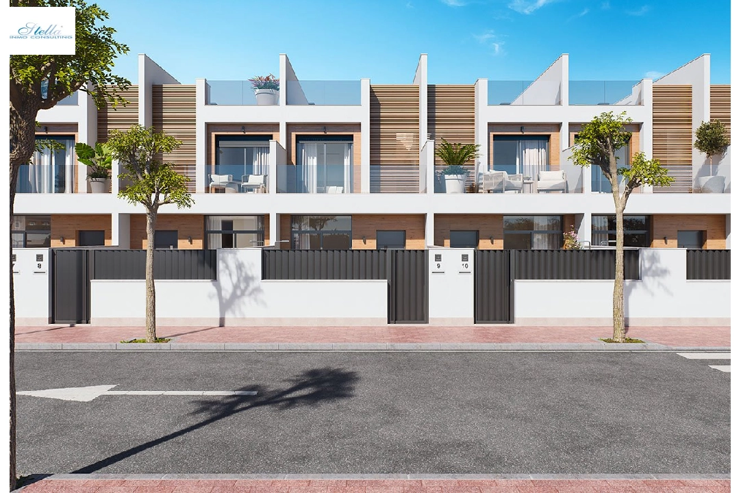 Reihenhaus in San Pedro del Pinatar te koop, woonoppervlakte 157 m², Staat Eerste bewoning, grondstuk 92 m², 3 slapkamer, 2 badkamer, Zwembad, ref.: HA-SAN-115-R01-3