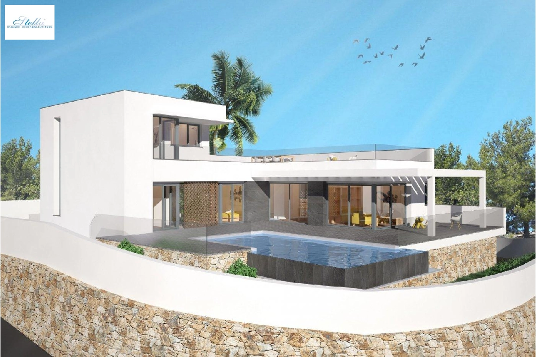 Villa in Moraira te koop, woonoppervlakte 415 m², Bouwjaar 2016, Airconditioning, grondstuk 817 m², 3 slapkamer, 2 badkamer, Zwembad, ref.: AM-10898DA-10