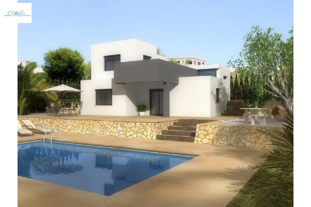 Villa in Pedreguer te koop, woonoppervlakte 125 m², Bouwjaar 2025, Airconditioning, grondstuk 725 m², 3 slapkamer, 2 badkamer, Zwembad, ref.: AM-11103DA-1