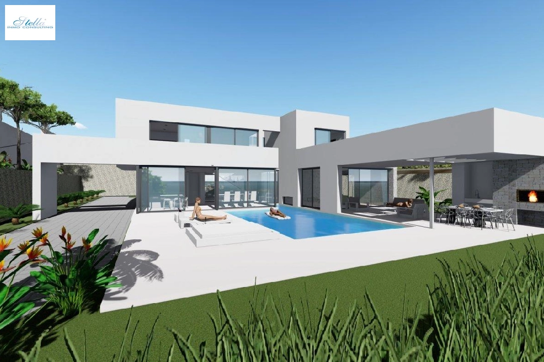 Villa in Calpe te koop, woonoppervlakte 370 m², Bouwjaar 2019, Airconditioning, grondstuk 1252 m², 4 slapkamer, 4 badkamer, Zwembad, ref.: AM-11348DA-1