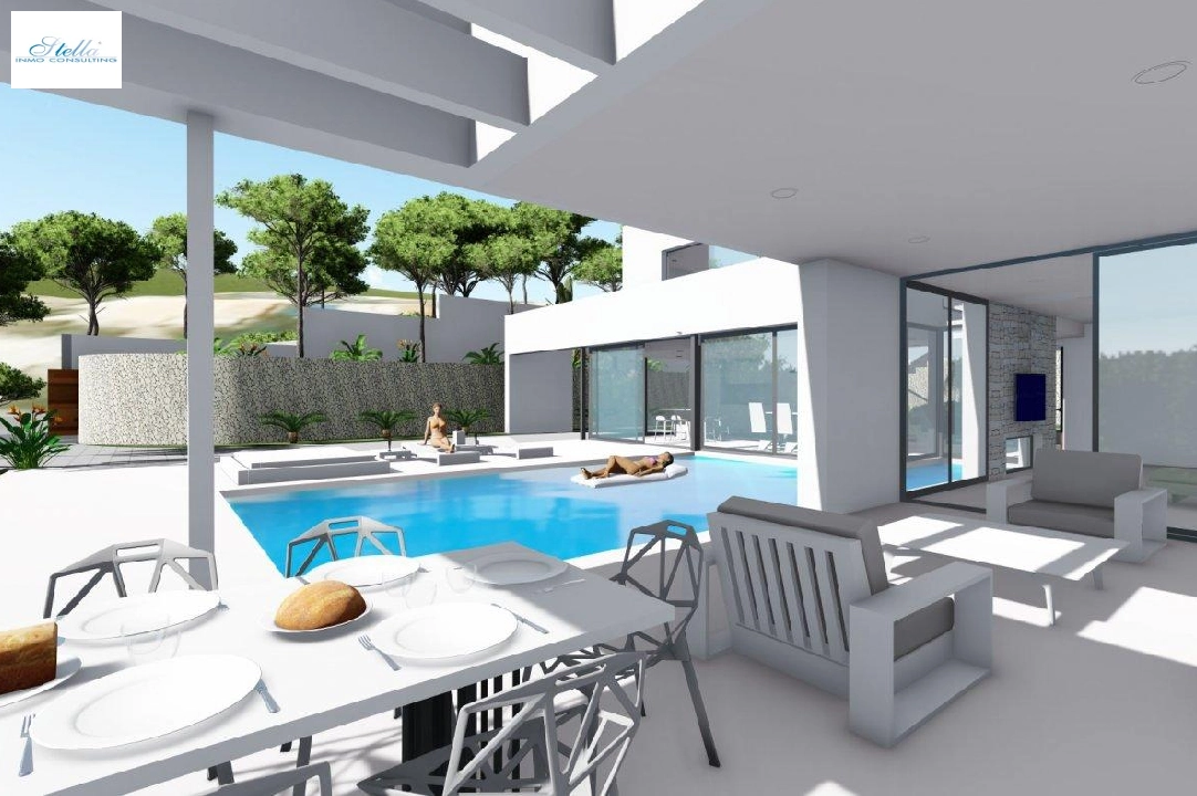 Villa in Calpe te koop, woonoppervlakte 370 m², Bouwjaar 2019, Airconditioning, grondstuk 1252 m², 4 slapkamer, 4 badkamer, Zwembad, ref.: AM-11348DA-4