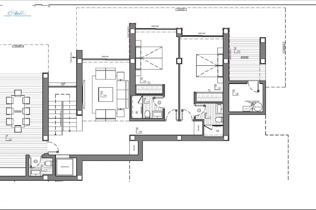 Villa in Benitachell te koop, woonoppervlakte 693 m², Bouwjaar 2022, Airconditioning, grondstuk 1158 m², 3 slapkamer, 5 badkamer, Zwembad, ref.: AM-11651DA-7