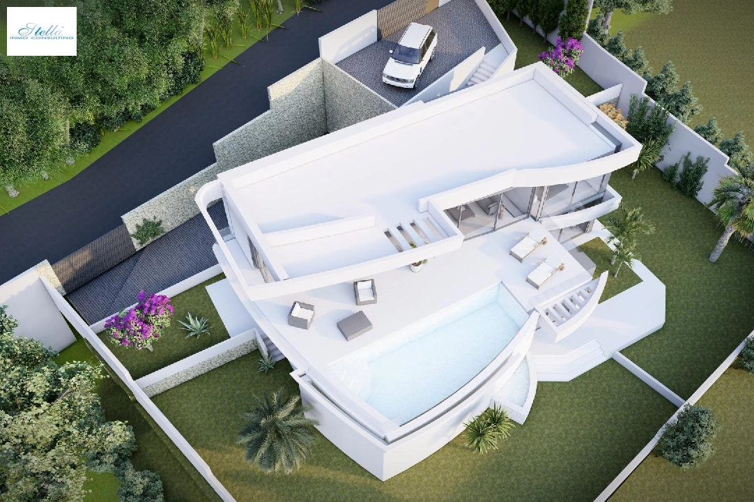 Villa in Calpe te koop, woonoppervlakte 273 m², Bouwjaar 2022, Airconditioning, grondstuk 805 m², 4 slapkamer, 4 badkamer, Zwembad, ref.: AM-11772DA-10