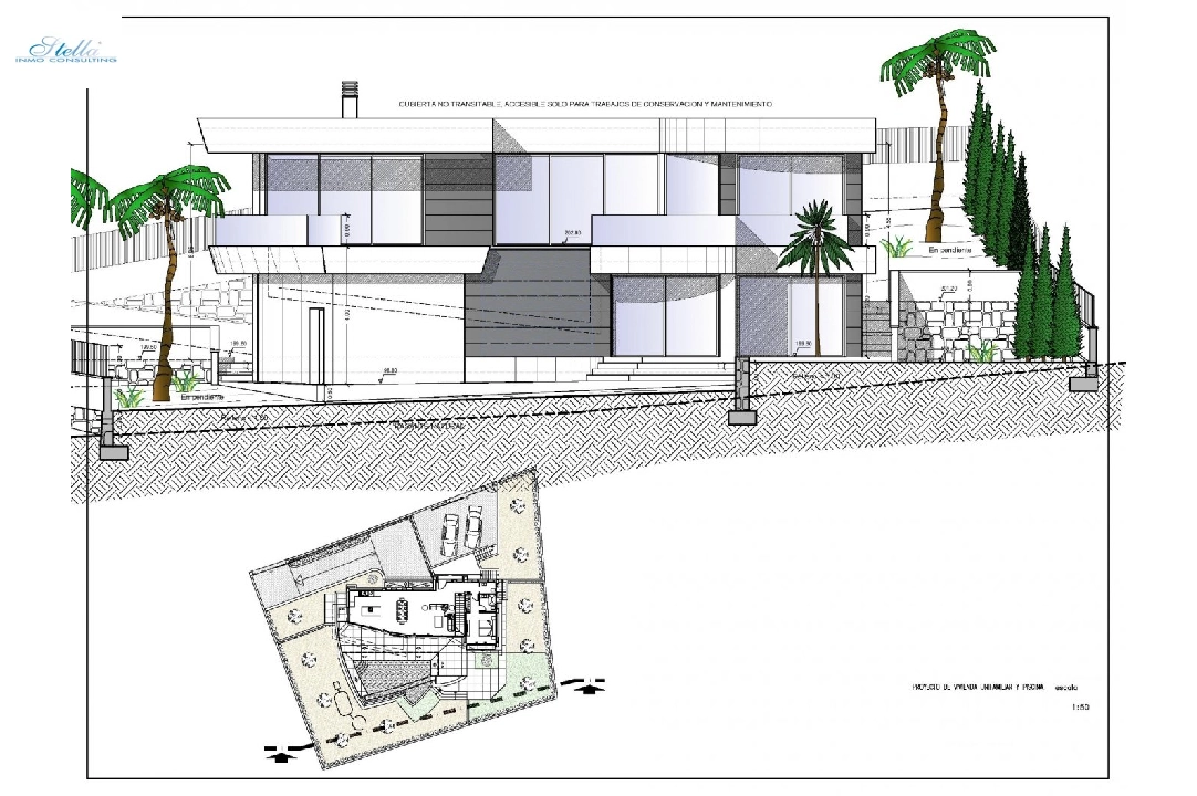 Villa in Calpe te koop, woonoppervlakte 273 m², Bouwjaar 2022, Airconditioning, grondstuk 805 m², 4 slapkamer, 4 badkamer, Zwembad, ref.: AM-11772DA-14