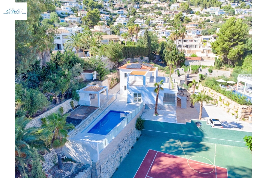 Villa in Moraira te koop, woonoppervlakte 480 m², Bouwjaar 2023, Airconditioning, grondstuk 1140 m², 3 slapkamer, 3 badkamer, Zwembad, ref.: AM-12058DA-28