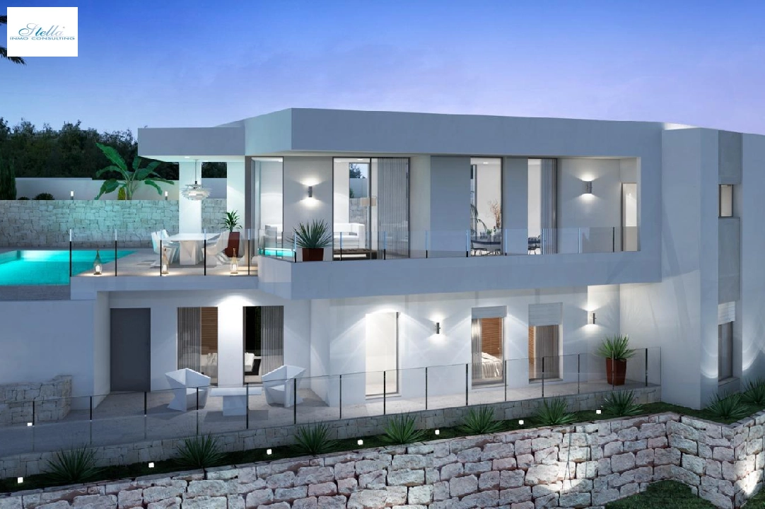 Villa in Moraira te koop, woonoppervlakte 286 m², Bouwjaar 2024, Airconditioning, grondstuk 800 m², 3 slapkamer, 2 badkamer, Zwembad, ref.: AM-12126DA-1