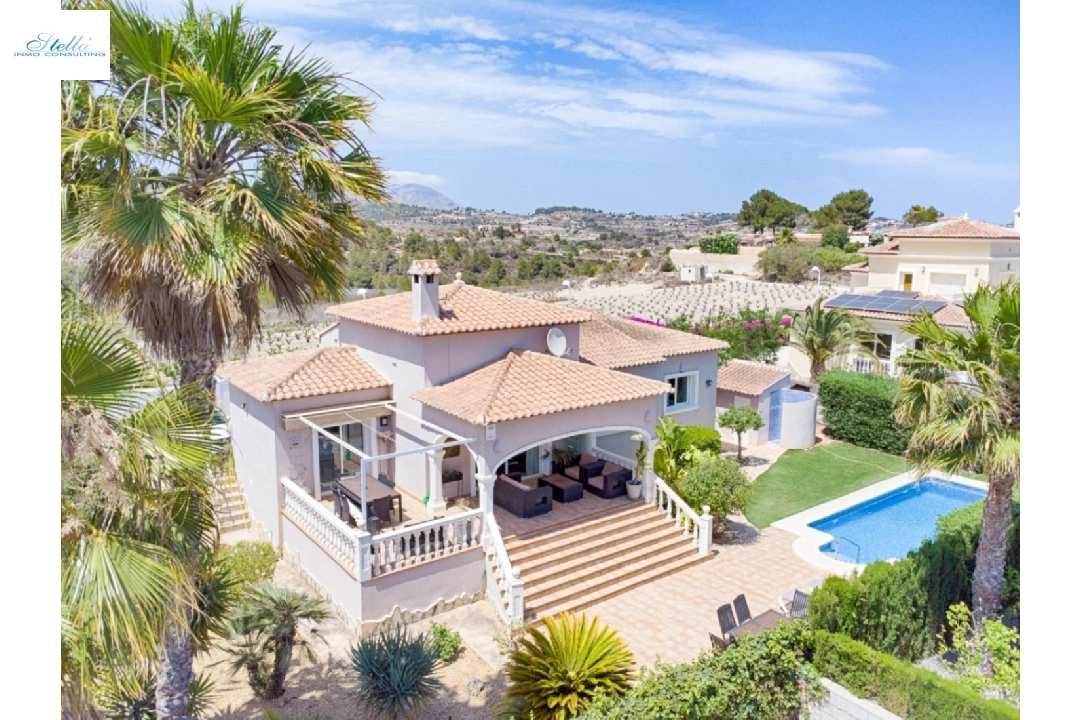 Villa in Moraira te koop, woonoppervlakte 132 m², Bouwjaar 2006, Airconditioning, grondstuk 803 m², 3 slapkamer, 2 badkamer, Zwembad, ref.: AM-12189DR-1