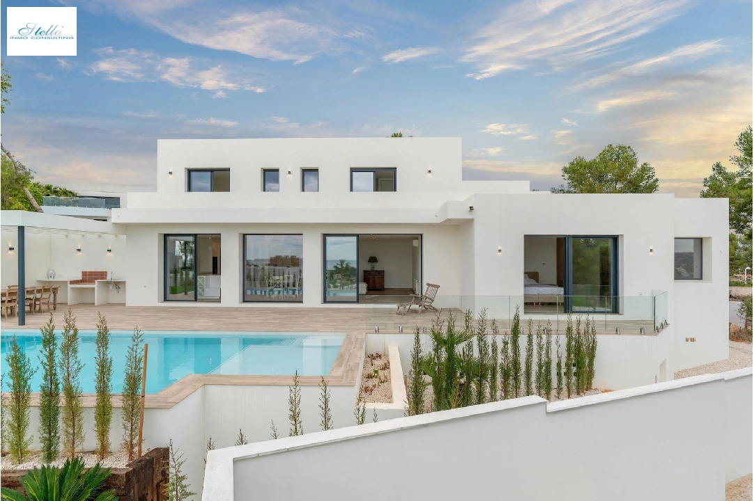 Villa in Moraira te koop, woonoppervlakte 259 m², Bouwjaar 2024, Airconditioning, grondstuk 800 m², 3 slapkamer, 3 badkamer, Zwembad, ref.: AM-12206DR-7