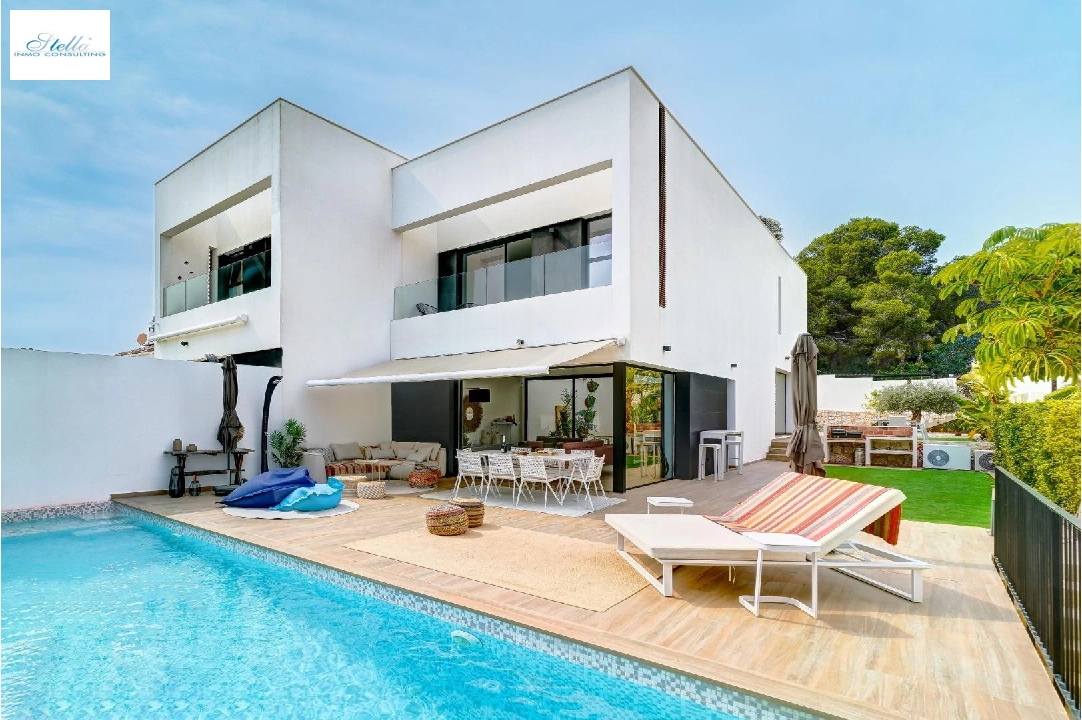 Villa in Moraira te koop, woonoppervlakte 182 m², Airconditioning, grondstuk 500 m², 4 slapkamer, 3 badkamer, Zwembad, ref.: AM-12207DR-1