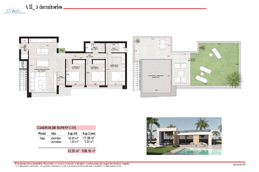 Villa in Alhama de Murcia te koop, woonoppervlakte 166 m², Staat Eerste bewoning, grondstuk 306 m², 3 slapkamer, 2 badkamer, ref.: HA-AHN-120-E02-6