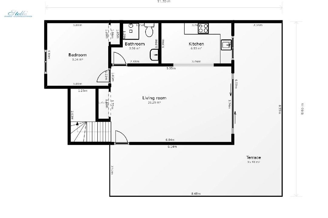 Reihenhaus in Calpe(Calpe) te koop, woonoppervlakte 80 m², Airconditioning, 3 slapkamer, 2 badkamer, Zwembad, ref.: COB-3452-10535-22