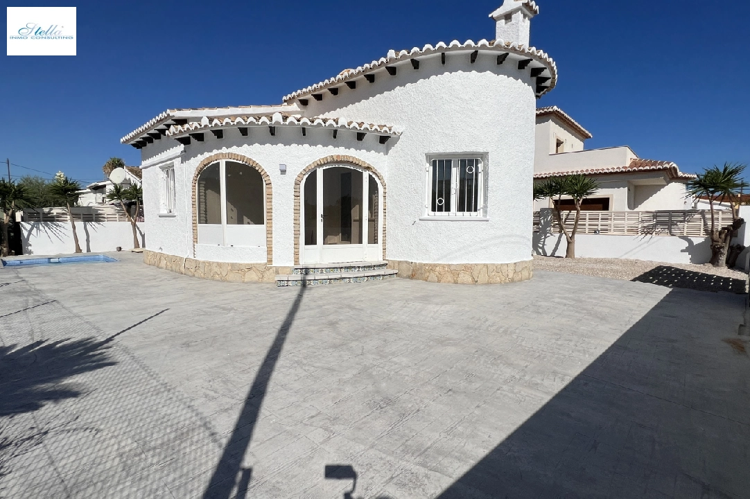 Villa in Els Poblets(Sorts de la mar 26A) te koop, woonoppervlakte 80 m², Bouwjaar 1985, Staat als nieuw, + KLIMA, Airconditioning, grondstuk 303 m², 2 slapkamer, 2 badkamer, Zwembad, ref.: AS-0824-19