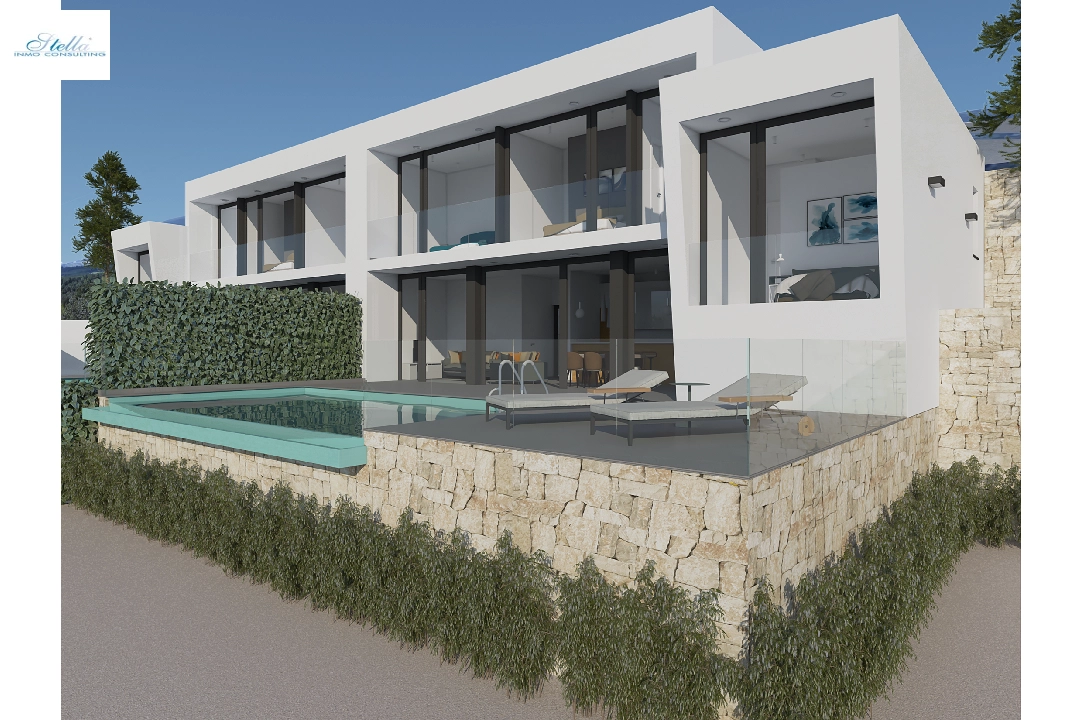 Villa in Moraira(Benimeit) te koop, woonoppervlakte 178 m², Airconditioning, grondstuk 508 m², 3 slapkamer, 3 badkamer, Zwembad, ref.: CA-H-1820-AMB-1