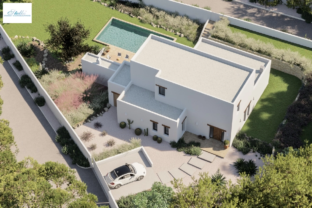 Villa in Moraira(Cap Blanc) te koop, woonoppervlakte 180 m², Airconditioning, grondstuk 1056 m², 3 slapkamer, 4 badkamer, Zwembad, ref.: CA-H-1699-AMBI-1