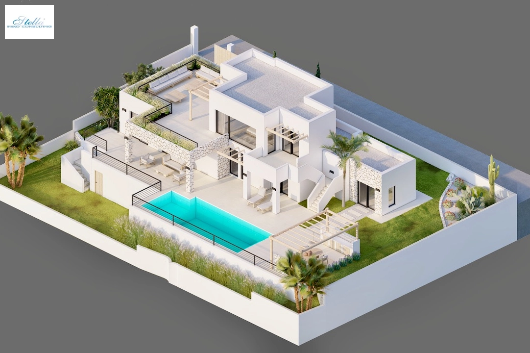 Villa in Moraira(Pinar del Advocat) te koop, woonoppervlakte 265 m², grondstuk 810 m², 4 slapkamer, 3 badkamer, Zwembad, ref.: CA-H-1822-AMBI-14