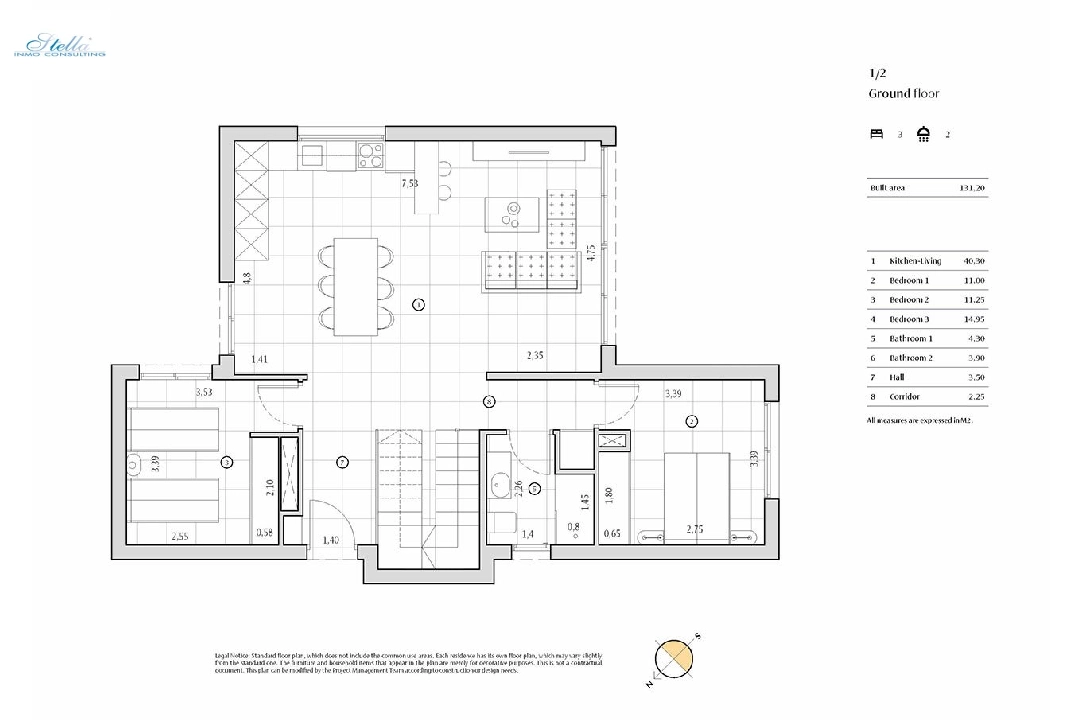 Villa in Algorfa te koop, woonoppervlakte 198 m², Staat Eerste bewoning, + fussboden, Airconditioning, grondstuk 308 m², 3 slapkamer, 2 badkamer, Zwembad, ref.: HA-ARN-109-E01-14