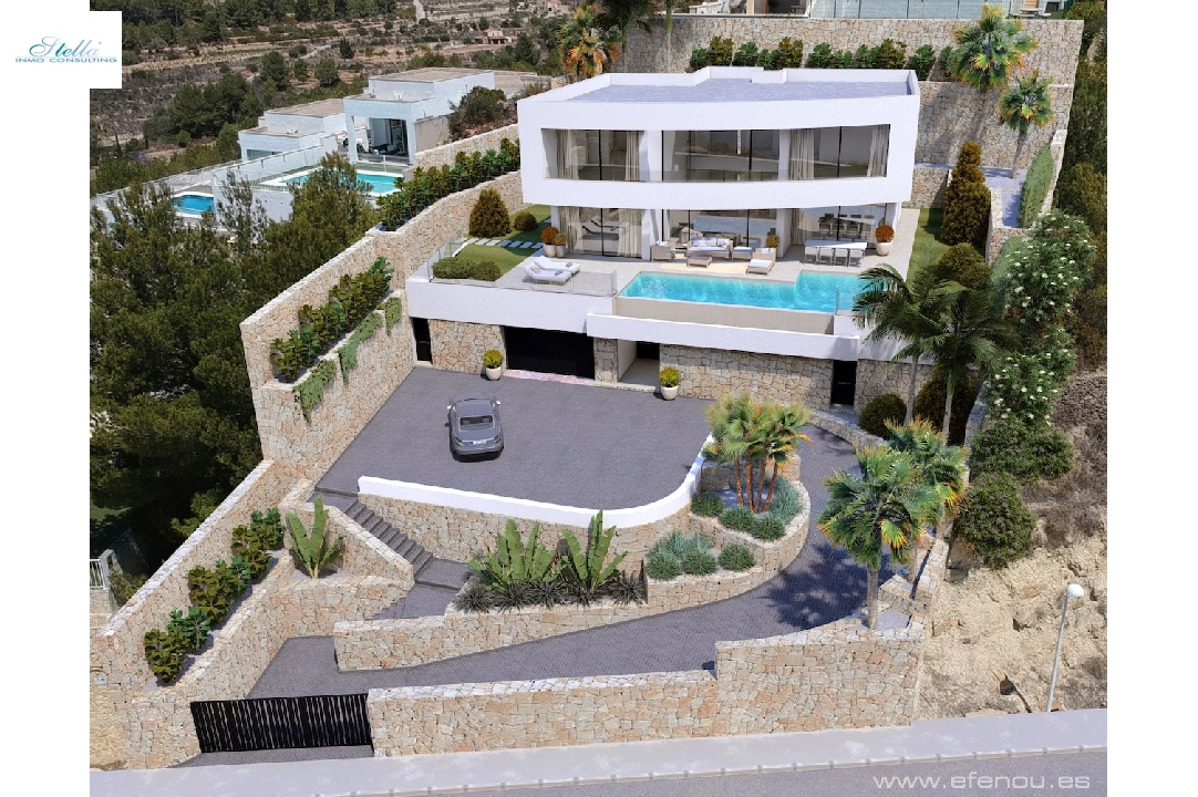 Villa in Calpe(Empedrola) te koop, woonoppervlakte 335 m², Airconditioning, grondstuk 1042 m², 4 slapkamer, 4 badkamer, Zwembad, ref.: CA-H-1826-AMB-7