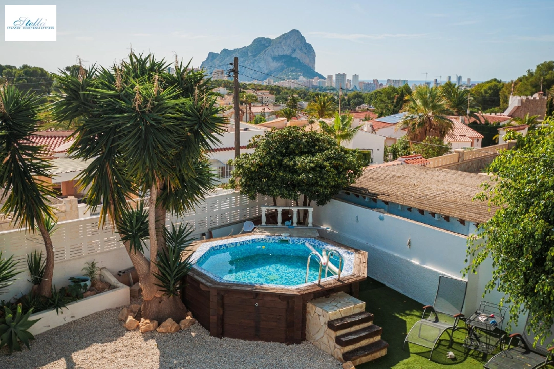 Villa in Calpe(Gran sol) te koop, woonoppervlakte 74 m², Airconditioning, grondstuk 507 m², 2 slapkamer, 1 badkamer, Zwembad, ref.: COB-3482-10535-23