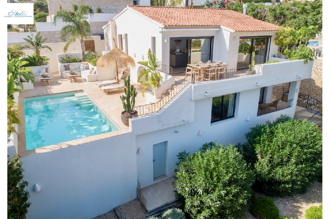 Villa in Benissa(Montemar) te koop, woonoppervlakte 156 m², Airconditioning, grondstuk 660 m², 3 slapkamer, 3 badkamer, Zwembad, ref.: CA-H-1858-AMB-9