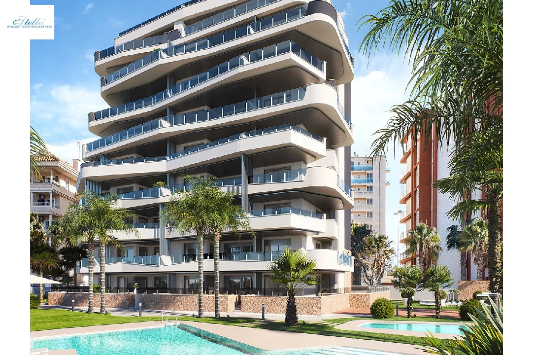 Etagen Apartment in Guardamar del Segura te koop, woonoppervlakte 102 m², Staat Eerste bewoning, 2 slapkamer, 2 badkamer, Zwembad, ref.: HA-GUN-411-A01-1