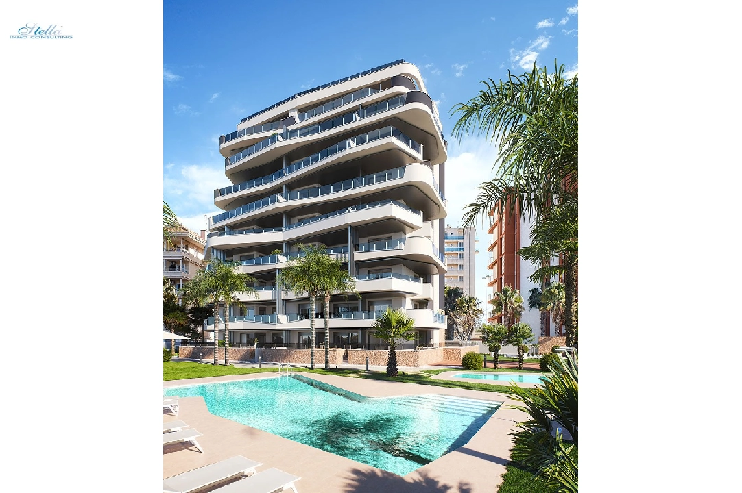 Etagen Apartment in Guardamar del Segura te koop, woonoppervlakte 102 m², Staat Eerste bewoning, 2 slapkamer, 2 badkamer, Zwembad, ref.: HA-GUN-411-A01-10