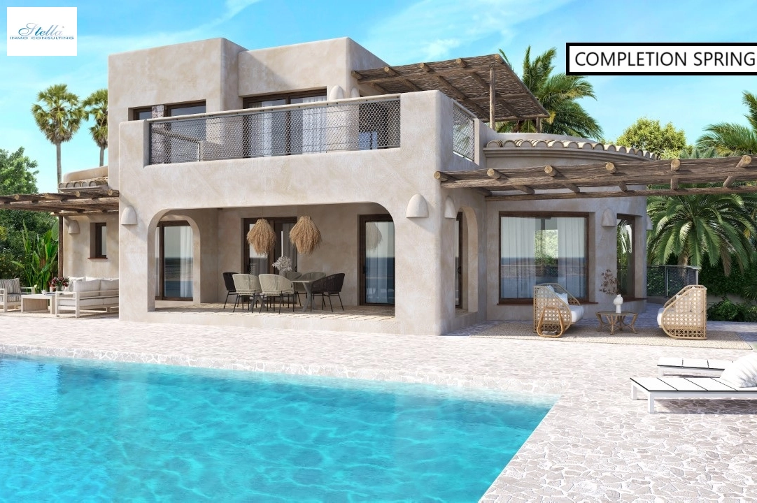 Villa in Javea te koop, woonoppervlakte 226 m², Bouwjaar 2025, Airconditioning, grondstuk 1001 m², 4 slapkamer, 4 badkamer, Zwembad, ref.: BP-C3XY4479JAV-1